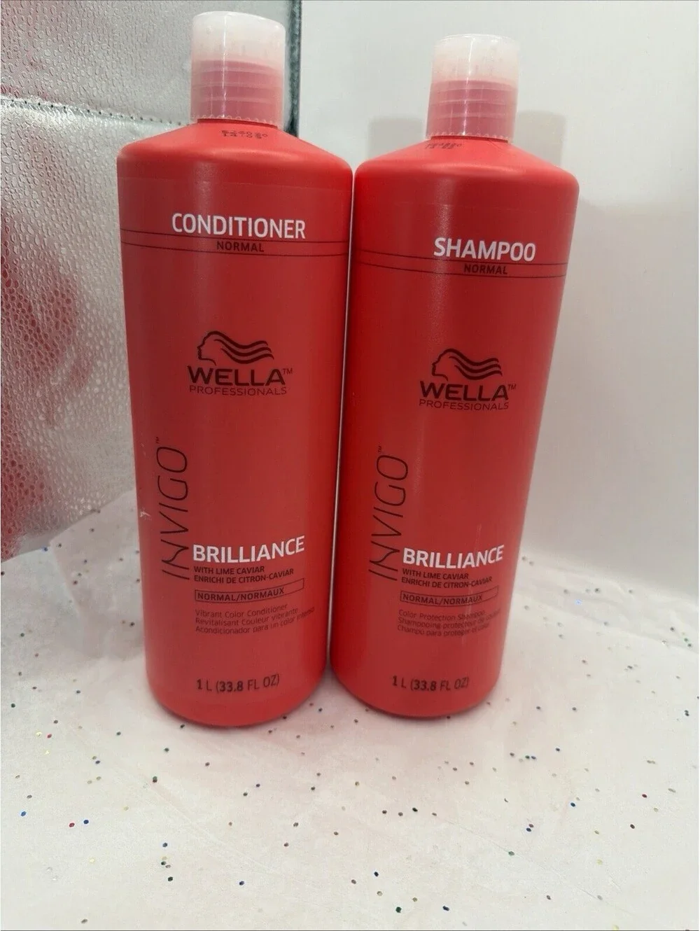 Wella Invigo Brilliance Liter Duo Shampoo Conditioner 33.8oz Fine Normal Hair